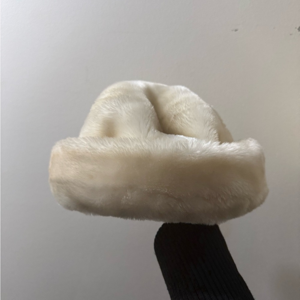 Faux Fur Cream Hat